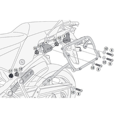 Support latéral pour valises Monokey Suzuki V-Strom 1050 >2020 / V-Strom 1050 XT >2020 Givi