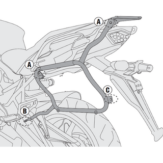 Support valises latéral Monokey Side Kawasaki Versys 650 2015 Givi