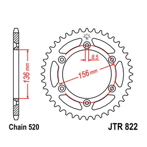 Corona Gas Gas / Husqvarna / Beta Z-49 Acero JT Sprockets JTR822.49