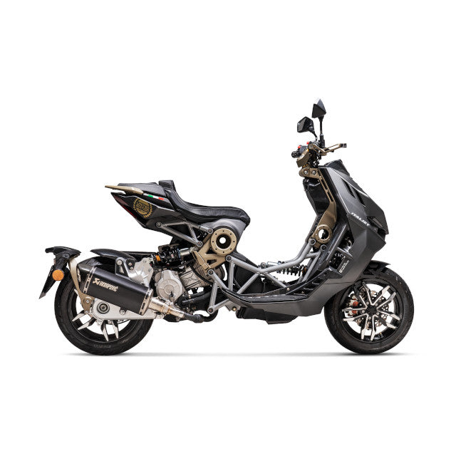 Silencieux Akrapovic Slip-On Line pour Italjet Dragster 125-200 >22 (CE) titane-noir