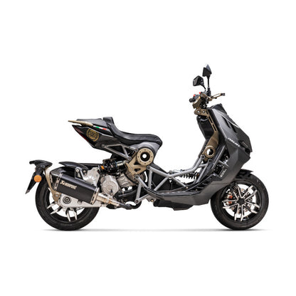 Silencieux Akrapovic Slip-On Line pour Italjet Dragster 125-200 >22 (CE) titane-noir