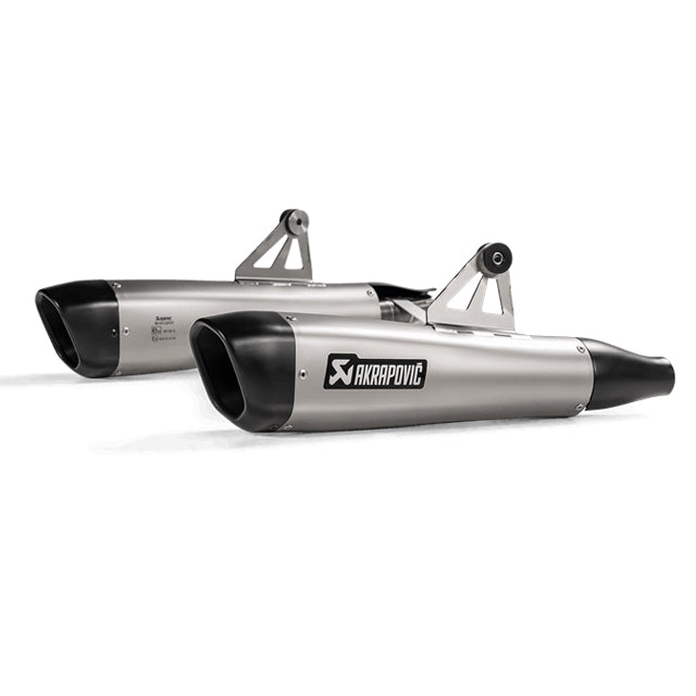 Échappement Akrapovic Slip-On Line Double Triumph Bonneville T100/T120 16-20 (CE) - titane