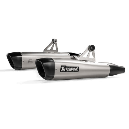 Échappement Akrapovic Slip-On Line Double Triumph Bonneville T100/T120 16-20 (CE) - titane
