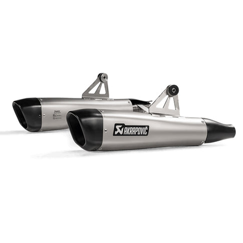 Échappement Akrapovic Slip-On Line Double Triumph Bonneville T100/T120 16-20 (CE) - titane