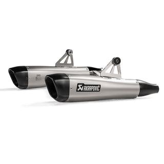 Échappement Akrapovic Slip-On Line Double Triumph Bonneville T100/T120 16-20 (CE) - titane