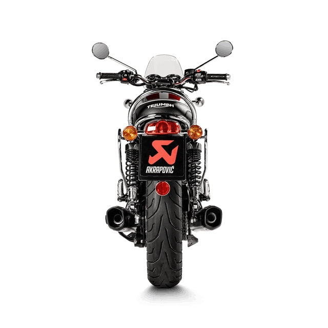 Échappement Akrapovic Slip-On Line Double Triumph Bonneville T100/T120 16-20 (CE) - titane