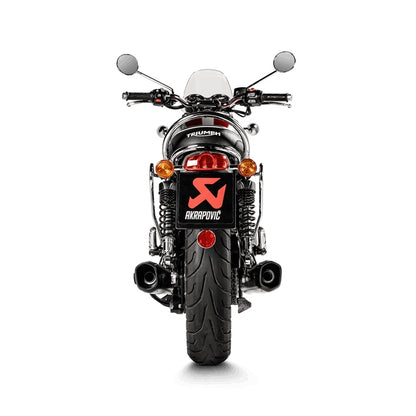 Échappement Akrapovic Slip-On Line Double Triumph Bonneville T100/T120 16-20 (CE) - titane