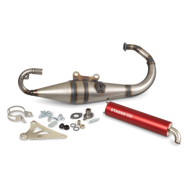 Escape Minarelli Vertical PRO Réplica MK2 Stage6 - Vermelho