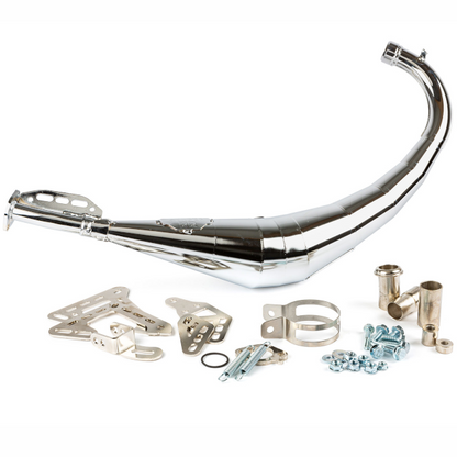 Stage6 StreetRace 50-70cc Derbi / Minarelli AM6 (CE) Exhaust - chromed