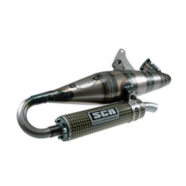 SCR Corse Racing Line 70cc Minarelli horizontal Exhaust - carbon