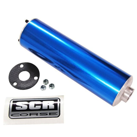 SCR Corse Gearbox 50cc Exhaust Silencer - blue