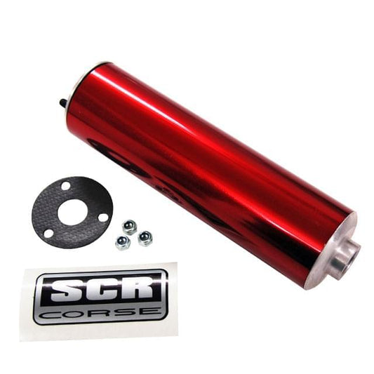 SCR Corse Gearbox 50cc Exhaust Silencer - red