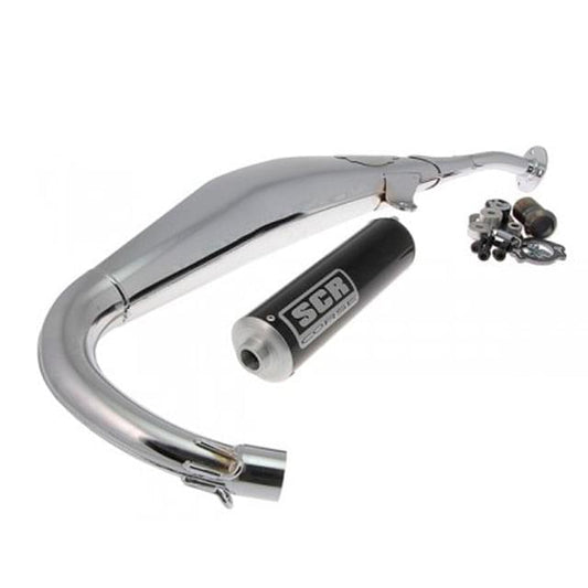SCR Corse Exhaust 50cc Derbi Senda / Aprilia RX/SX - chromed