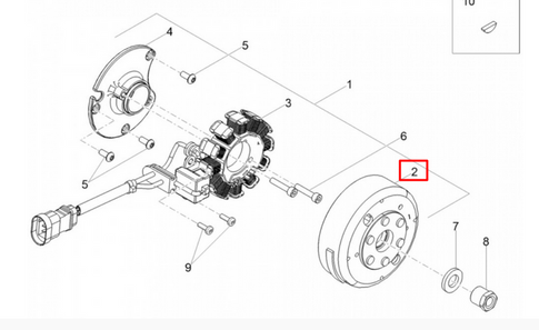 Volante encendido Aprilia RS4 50 2T 18-19 1A008837