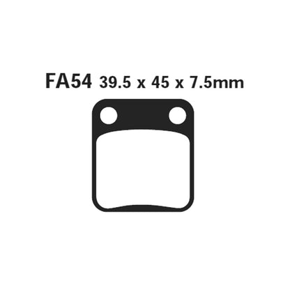 Pastillas de freno delanteras Peugeot New Vivacity 50 >2008 2/4T EBC - organicas SFA054