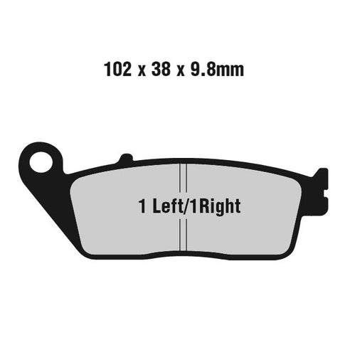 Plaquettes de frein avant Honda SH 125 >2013 EBC - organiques