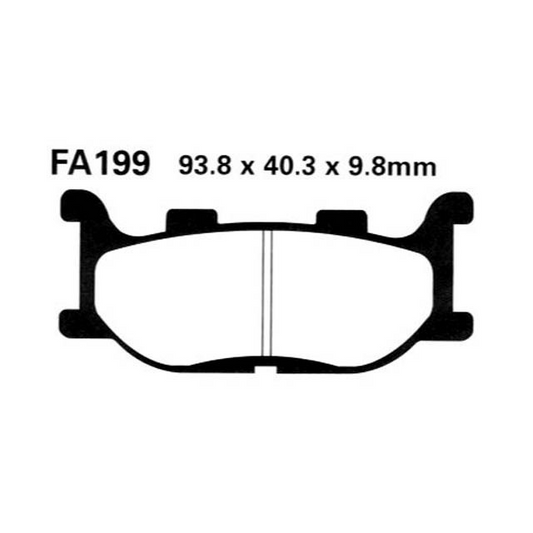 Pastillas de freno delanteras Yamaha T-Max 500 04-07 / Majesty 250-400 EBC HH - sinterizadas SFA199HH