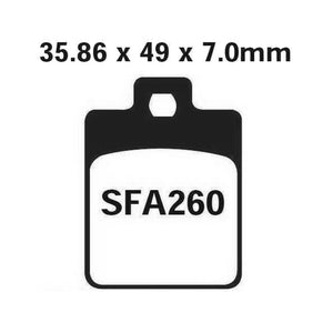 Pastillas de freno traseras Gilera DNA 50 00-02 EBC - organicas SFA260