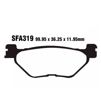 Pastillas de freno traseras Yamaha T-Max 500/530/560 01-18 EBC - organicas