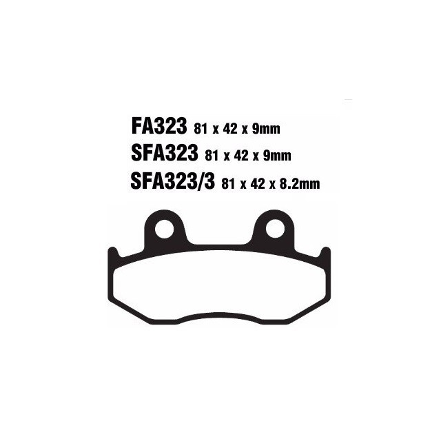 Pastillas de freno delanteras Honda SH 125 01-08 EBC HH - sinterizadas SFA323HH