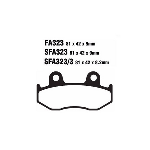 Pastillas de freno delanteras Honda SH 125 01-08 EBC HH - sinterizadas SFA323HH
