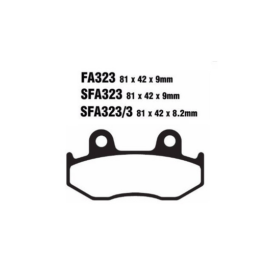 Pastillas de freno delanteras Honda SH 125 01-08 EBC HH - sinterizadas SFA323HH