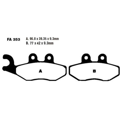 Pastillas de freno delanteras Gilera Runner 50/125/180 2T EBC - organicas SFA353