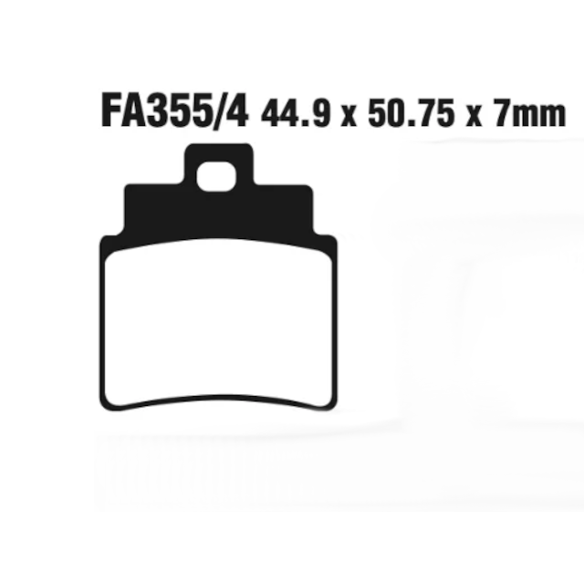 Pastillas traseras SYM GTS 125/250/300 EBC - organicas SFA355/4