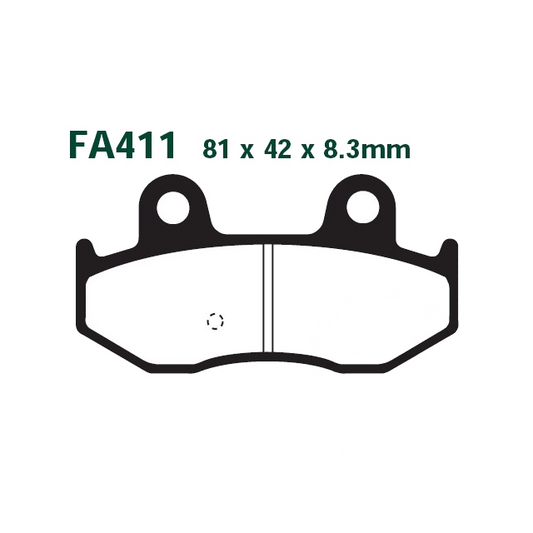 Pastillas de freno Suzuki 400 Burgman 01-06 EBC HH - sinterizadas SFA411HH
