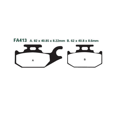 Pastillas de freno traseras Suzuki Burgman 125/200 14-22 EBC HH - sinterizadas SFA413HH