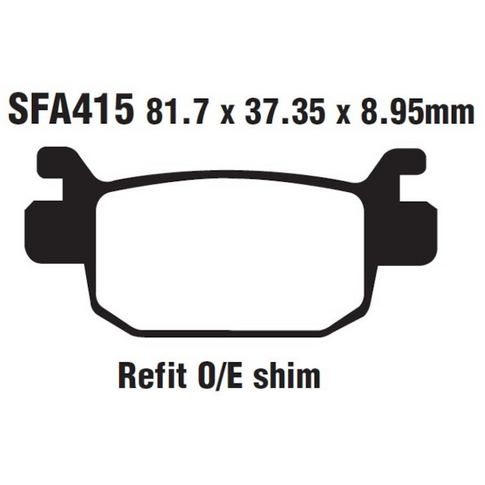 Pastillas de freno traseras Honda SH 125/300 >2013 EBC HH - sinterizadas SFA415HH