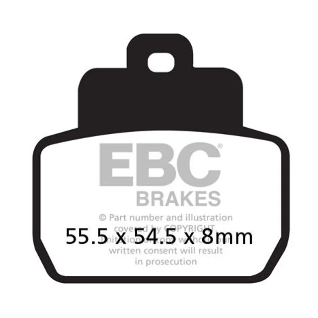 Pastillas de freno traseras Piaggio Beverly 500 / X8 125-250 EBC HH - sinterizadas