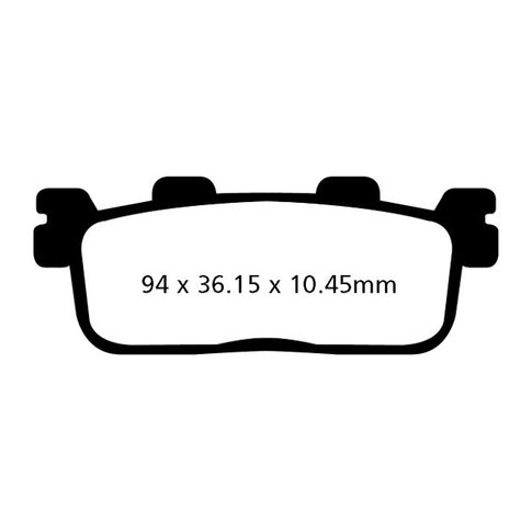 Pastillas de freno traseras Kymco Agility 300 20-24 EBC - organicas SFA607