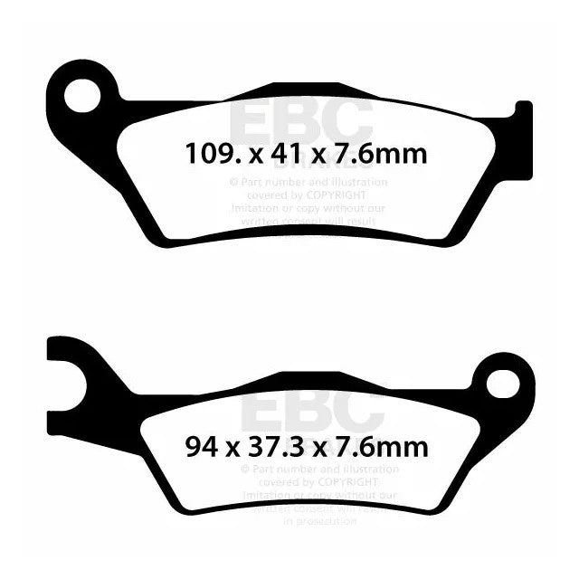 Pastillas de freno delanteras Piaggio Typhoon 50 16-20 EBC - orgánicas SFA732
