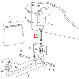 Rear brake rod Sherco 50