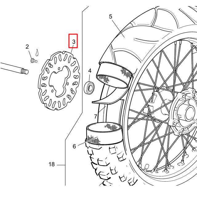 Disco de travão traseiro Wave Sherco SM-R 50 >2014