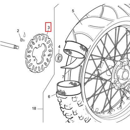 Disco de travão traseiro Wave Sherco SM-R 50 >2014
