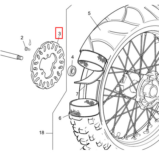Rear brake disc Wave Sherco SM-R 50 >2014