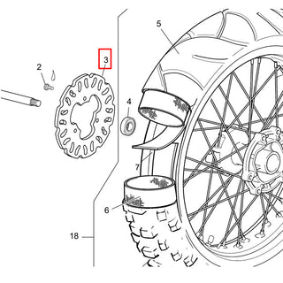 Disco de travão traseiro Wave Sherco SM-R 50 >2014