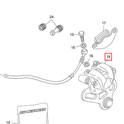 Original rear brake caliper Sherco 50