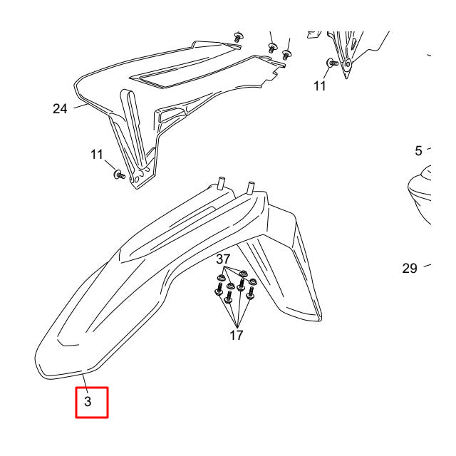 Guarda-lamas dianteiro Sherco SM-R / SE-R 50 >2012 - azul