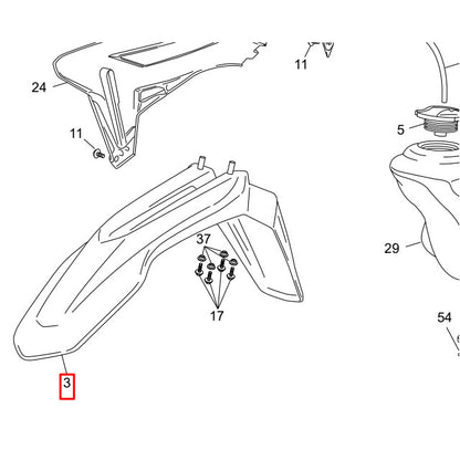 Front mudguard Sherco SM-R / SE-R 50 >2012 - white
