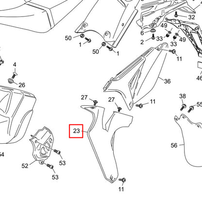 Left front side cover Sherco 50 >2012 - black
