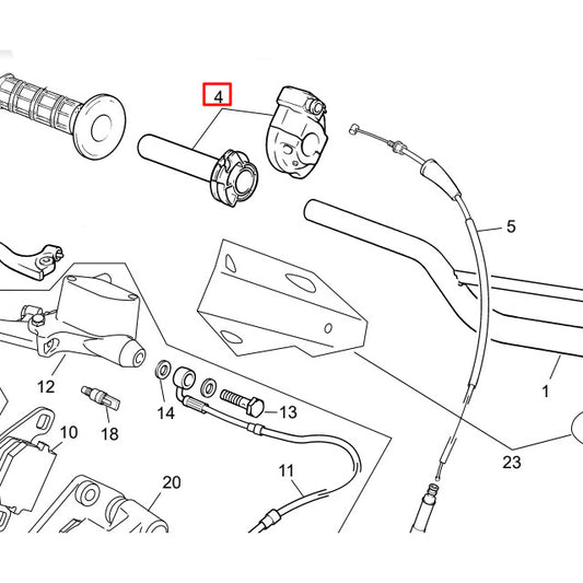 Sherco 50 throttle control