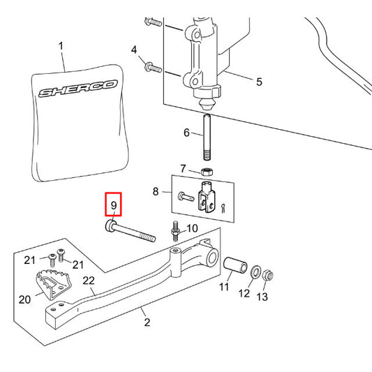 Sherco 50 brake pedal screw
