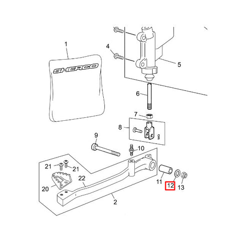 Anilha do pedal de travão Sherco 50