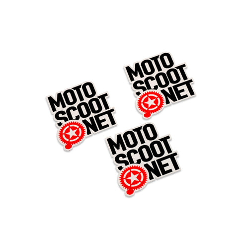 Motoscoot square sticker - black