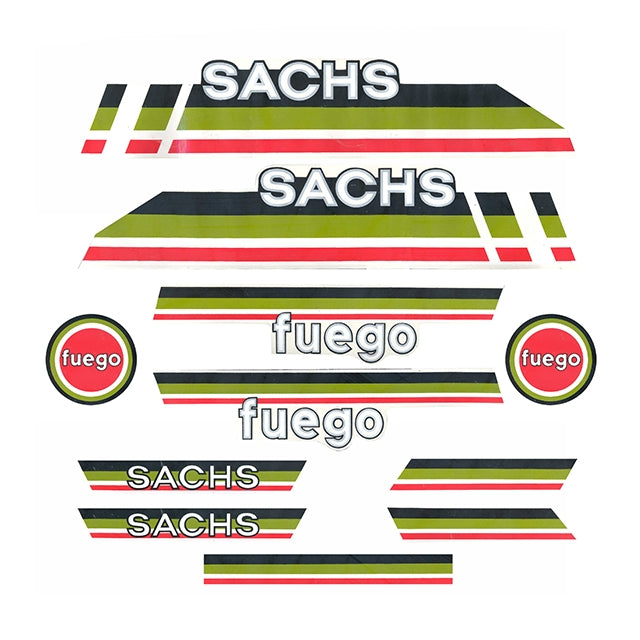 Kit pegatinas Sachs Fuego - negro SIS005A