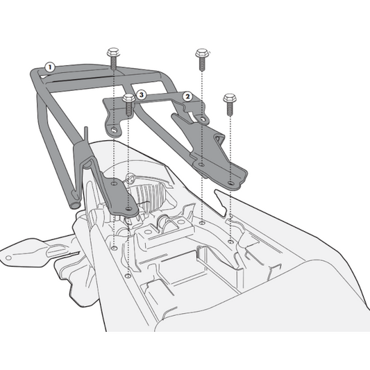 Soporte baúl Monolock Honda CBr 125/250 11-12 Givi