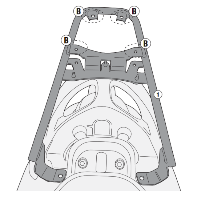 Support top case Monolock Yamaha Delight 114 2013 Givi